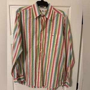 Lacoste Multicolor Striped Men's Shirt Size 42